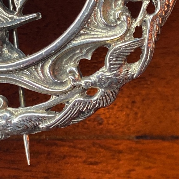 Norskt Monster Vintage Fisherman Silver Brooch - Picture 10 of 16